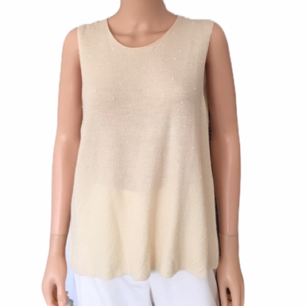 ESCADA soft merino wool w crystals sleeveless shell